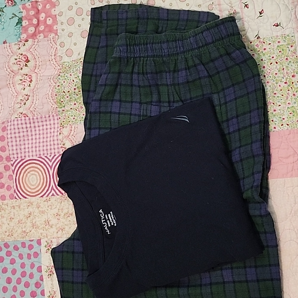 2Pc Nautica Men's Pajama Set (shirt/pants)